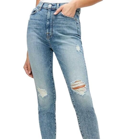 Seven‎ for All Mankind Luxe Vintage The High Waist Ankle Skinny Jeans - Size 32 - Picture 1 of 10